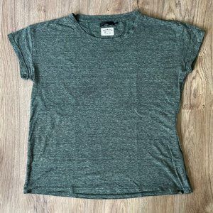 Prana Women’s Large Cozy Up Short Sleeve T-Shirt Heather Green